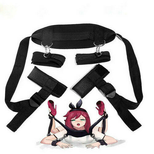 Couples BDSM Erotic Open Leg Ankle Neck Cuff Strap Restraints Sex Toys For Women