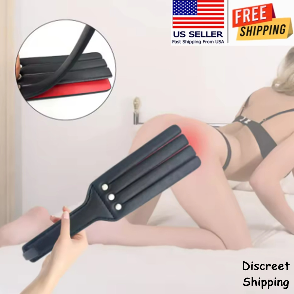 Bondage PU Leather Spanking Paddle Flirt Fetish Slave Flogger Whip Sex Toy Adult