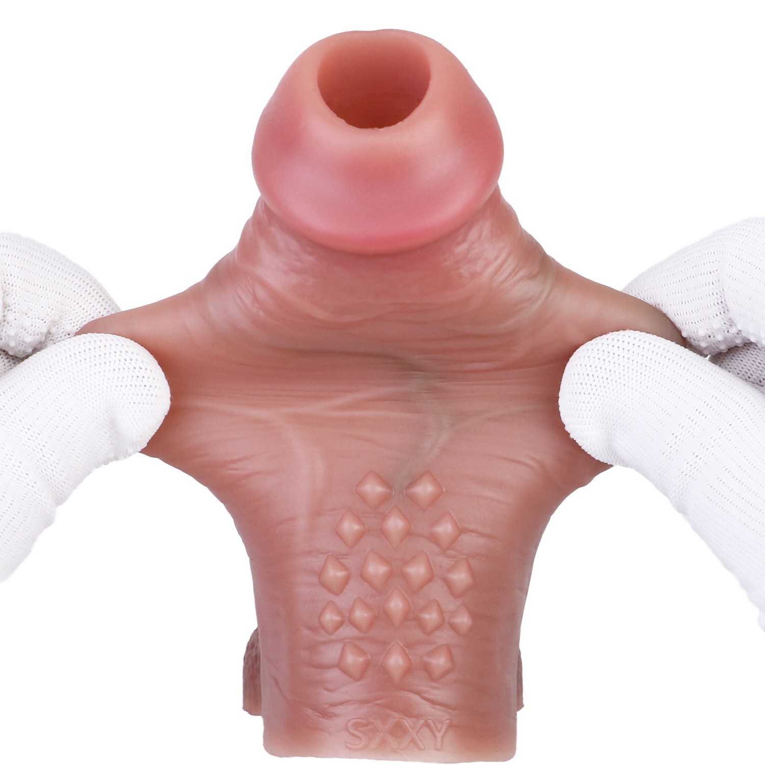 Realistic Cock Sleeve With Male Delay Penis Extender Extension Sheath Sex Toys