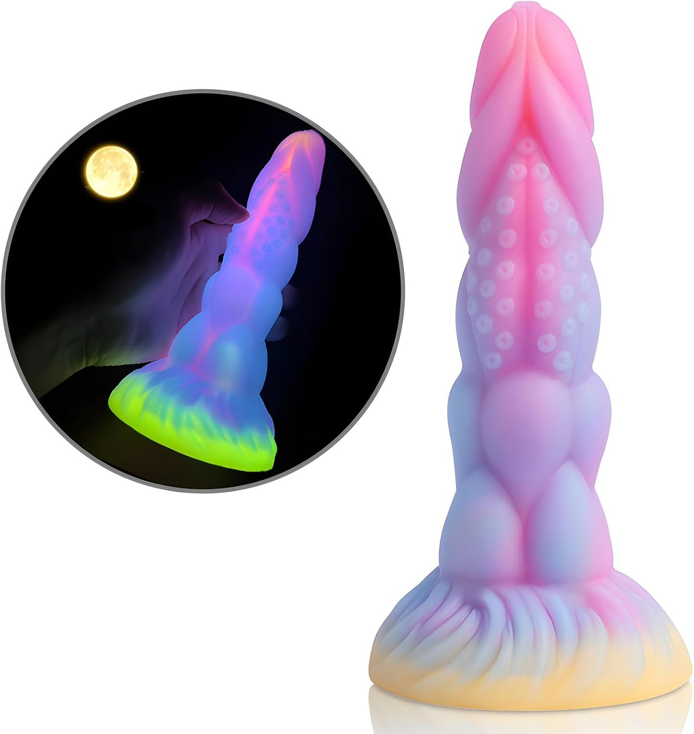8.2″ Realistic Dildo Monster Alien Dragon Dildo Luminou Glow in the Dark, Fantas
