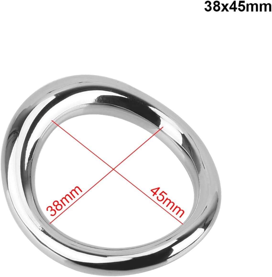 38mm Silver Cock Ring Stainless Steel Ergonomic Design for Enhanced Experience