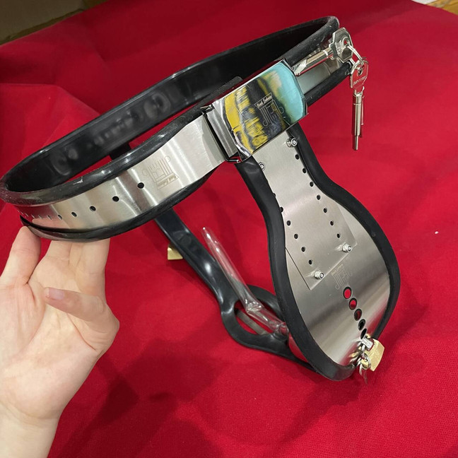 Male Chastity Belt Cage Bra Locking Stainless Steel Adjustable Device Bondage SM