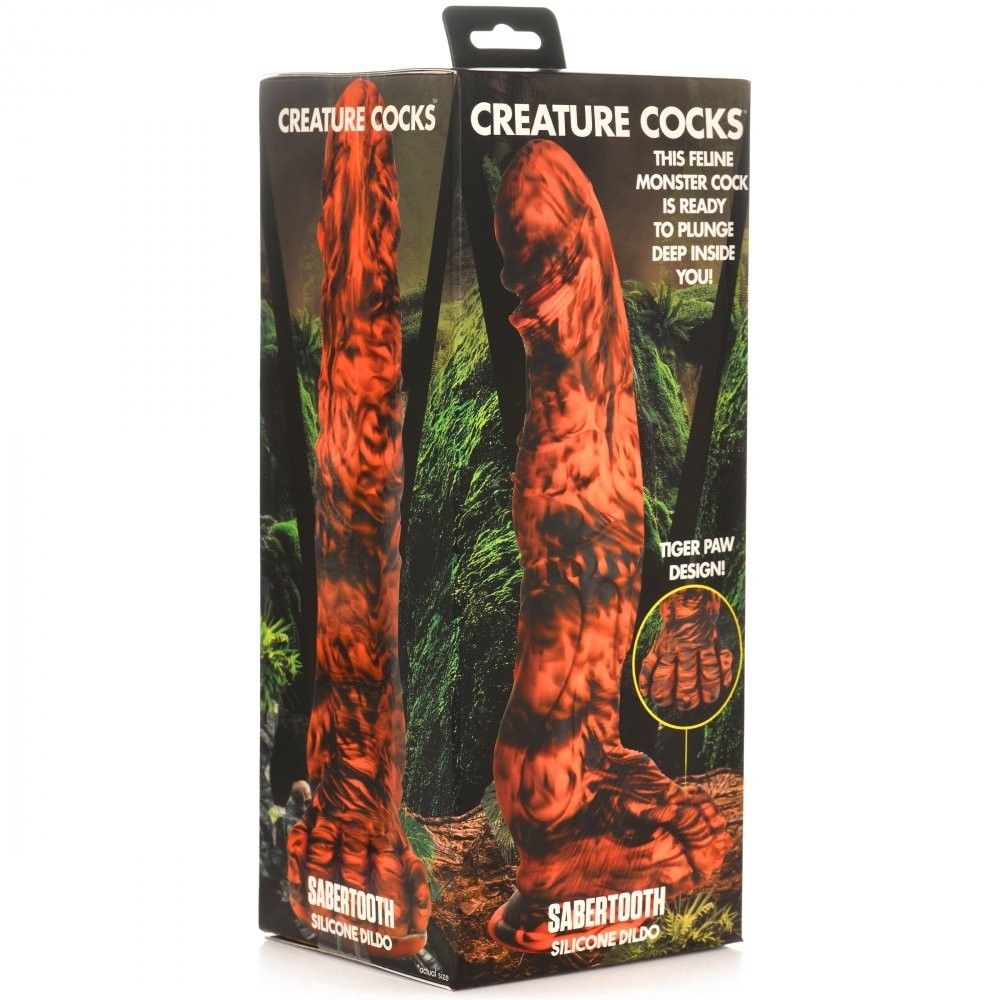 Sabretooth Tiger Silicone Dildo Creature Cocks Sabre Tooth Cock Strap on Suction