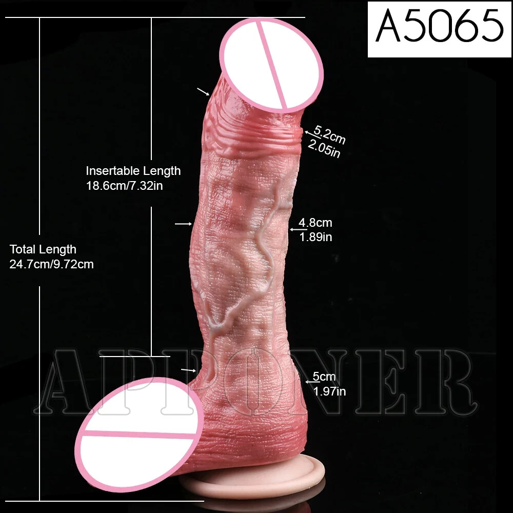 7.4 Inch Silicone Double Layer Dildo Realistic Adult Sex Toys With Male Female