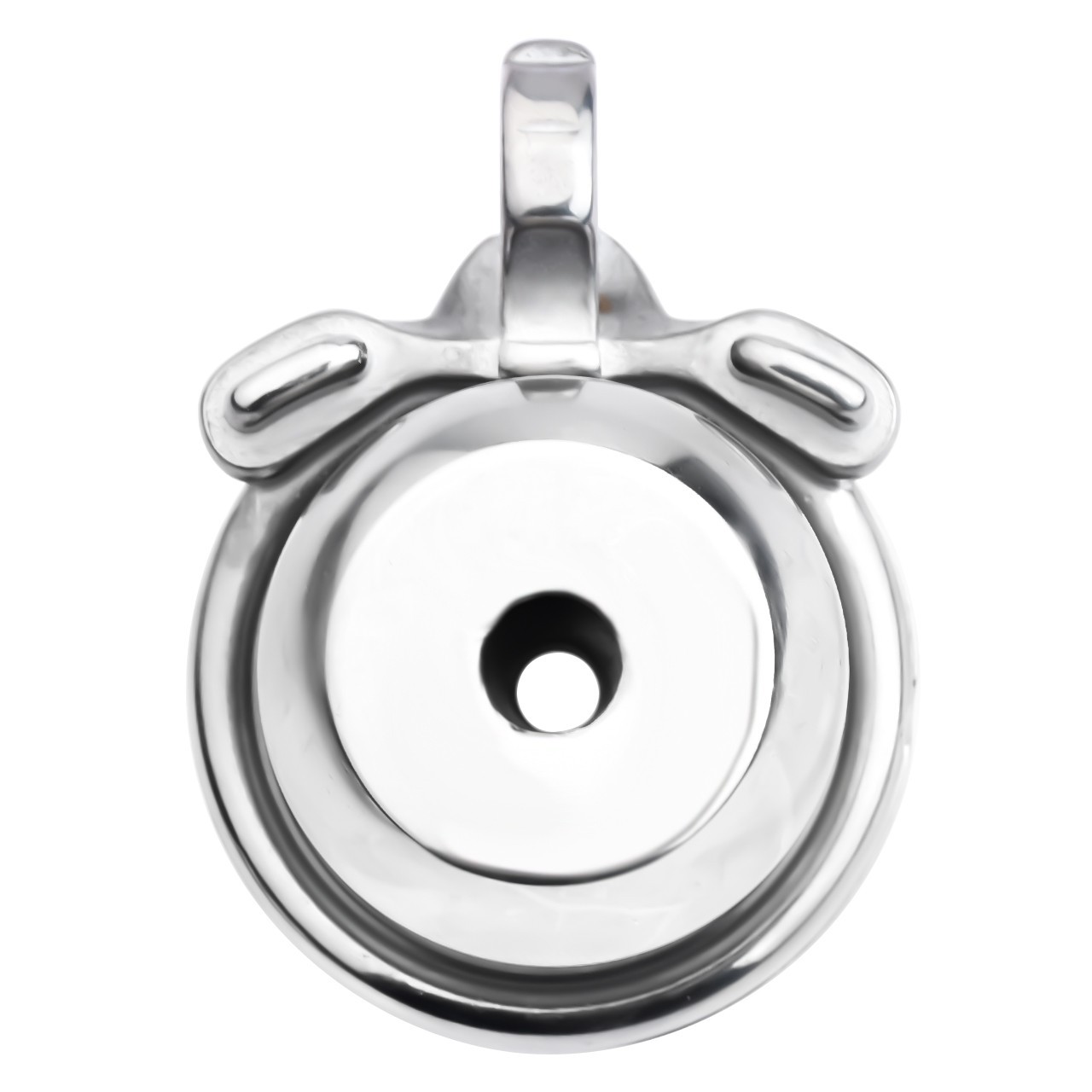 Male Flat Cock Cage Stainless Steel Chastity Device with Urinary Tube BDSM Toy