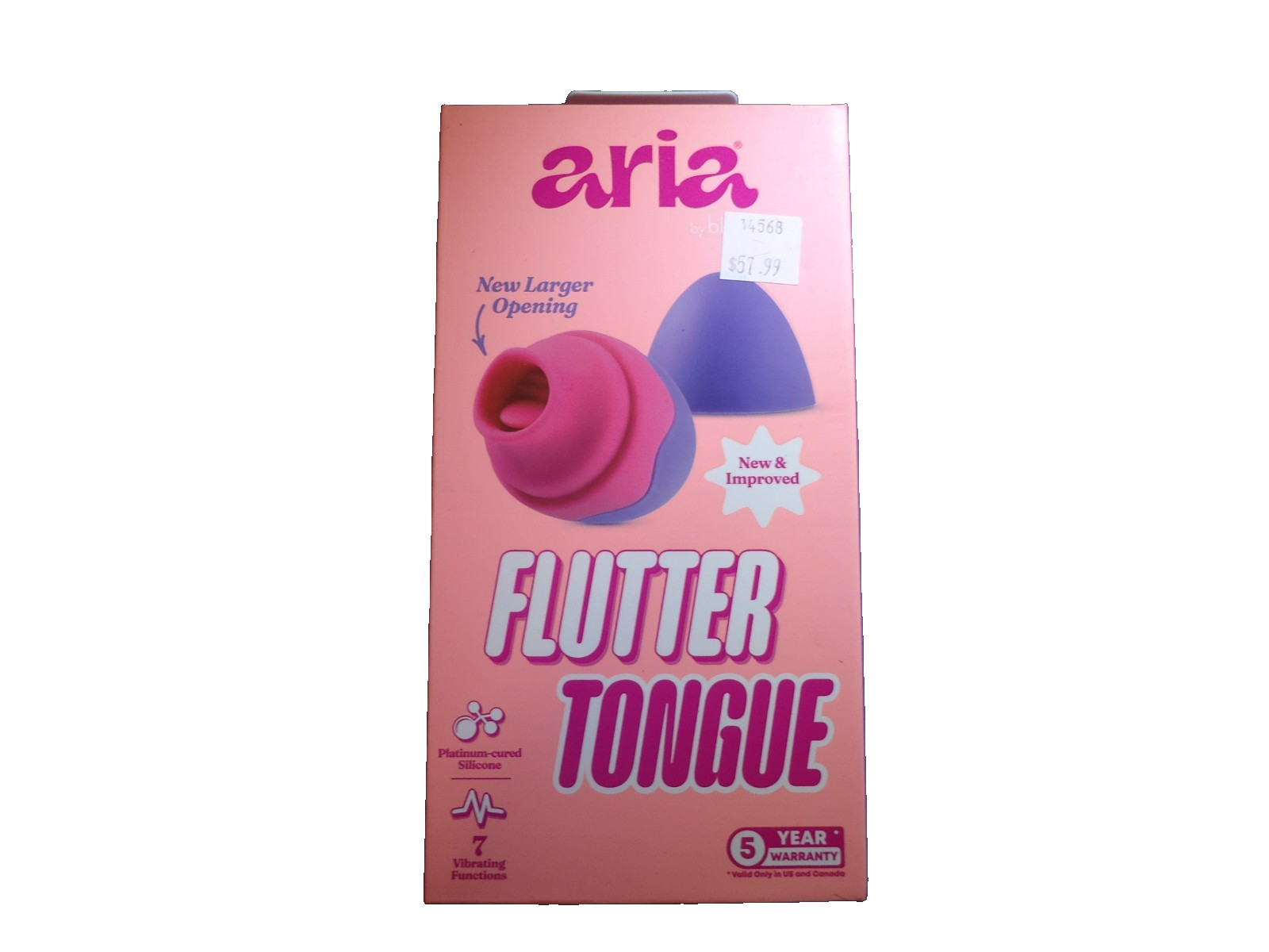 Aria Flutter Tongue Rechargeable Silicone Flicking Vibrator Purple