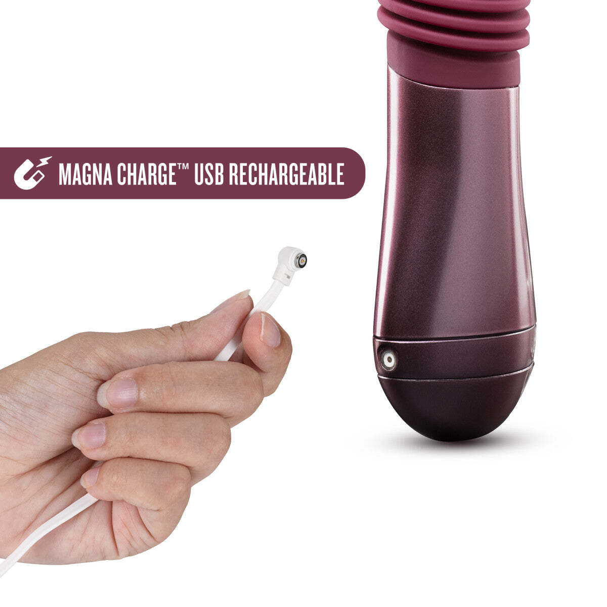 Eden Silicone Dildo Cock 1.25″ Thrust Capability with 3 Speeds Adult Sex Toy