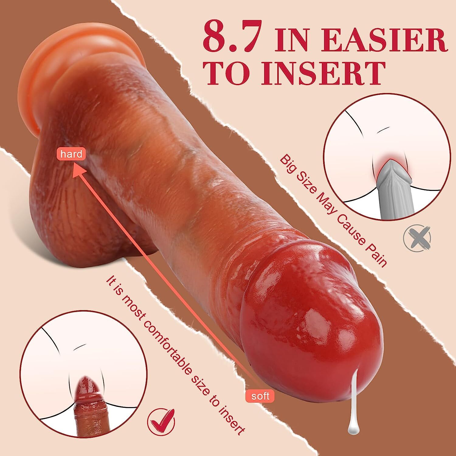 Big Squirting Ejaculating Dildo Realistic Suction-Cup Penis G-spot Anal Sex Toy
