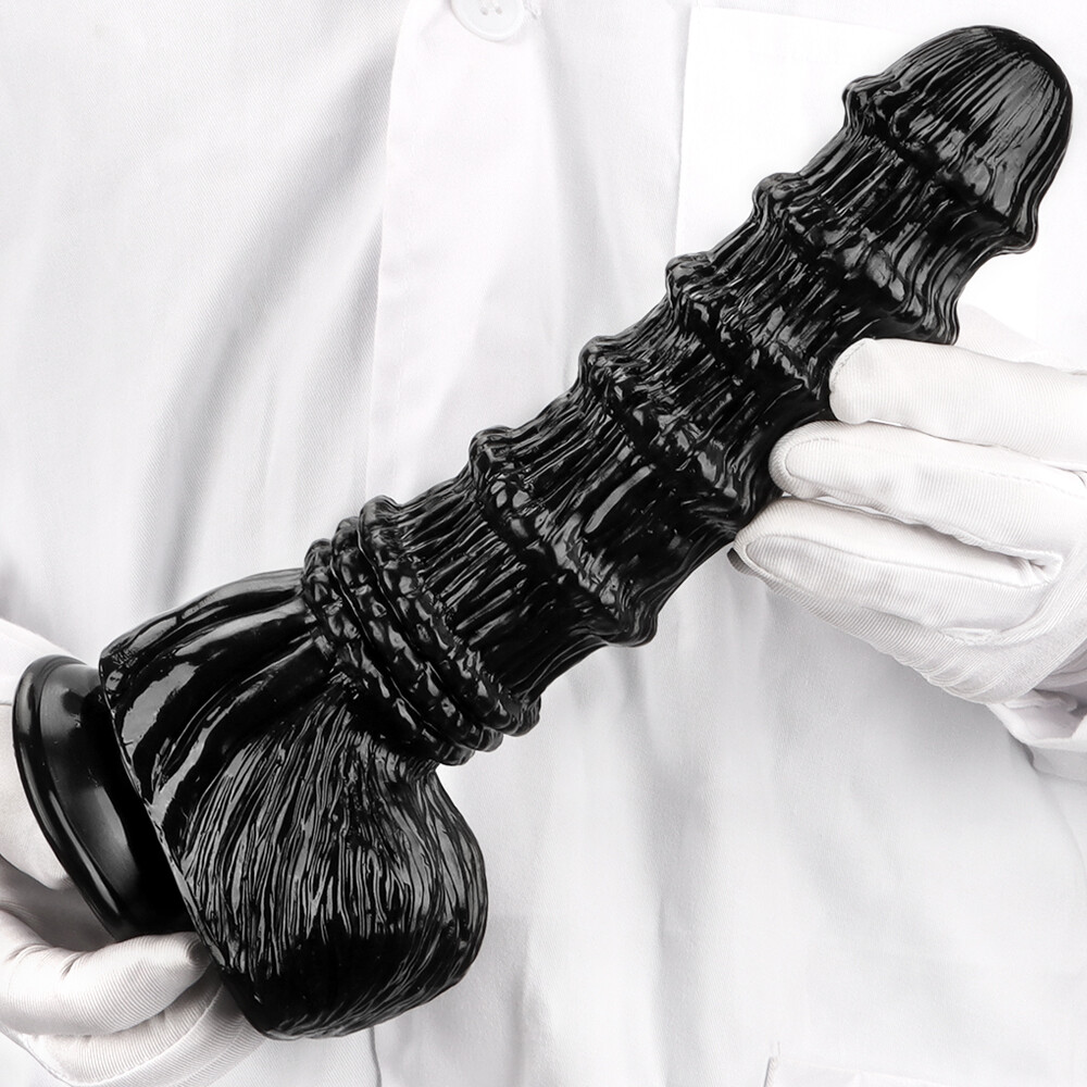 11″ Long Ribbed Dildo Dong Anal Butt Plug In depth ASS Dilator Adult Sex Toy