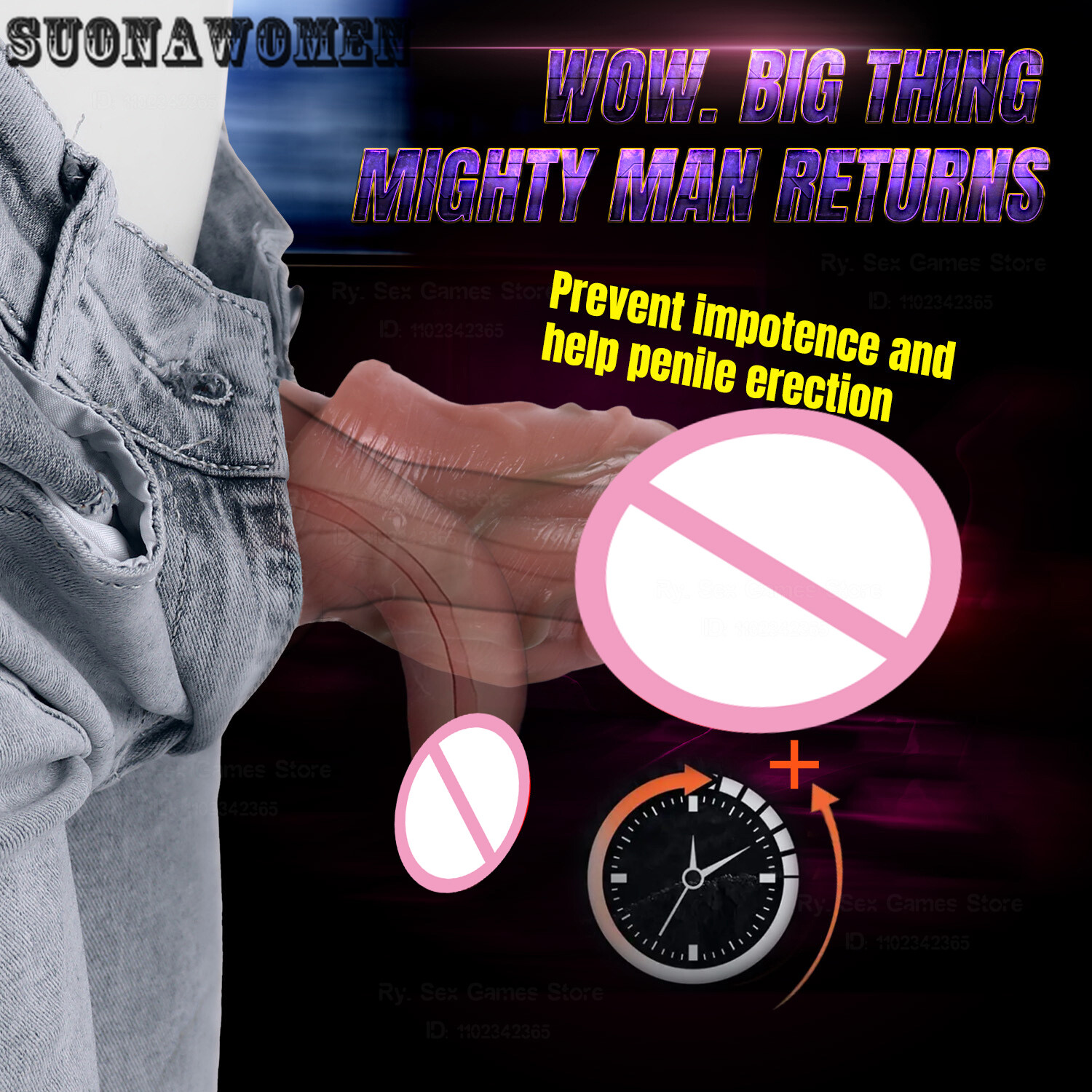 Realistic Penis Enlargement Simulation Reusable Condom Peni Sleeves Hollow Dildo