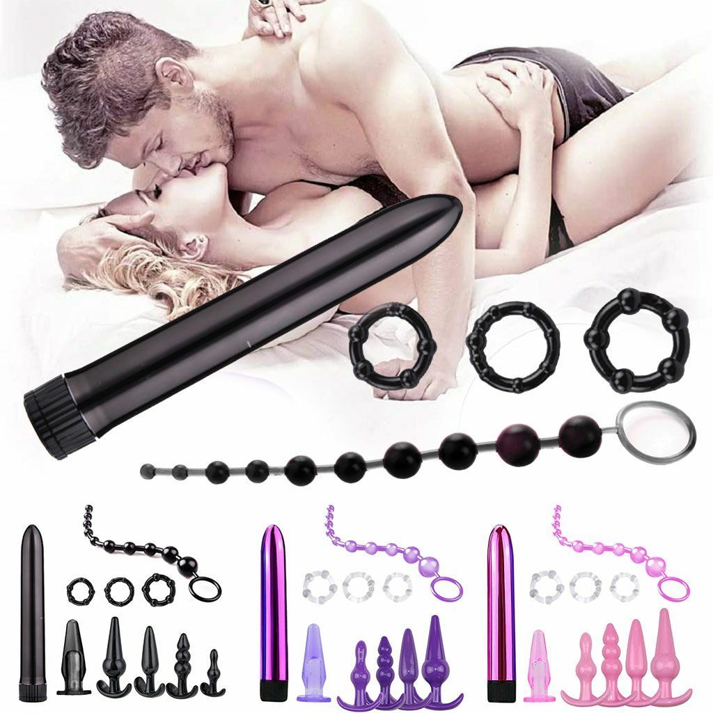 10Pcs/Set Vibrator Anal Beads Butt Plug Stimulator Massager Sex Toy For Women US