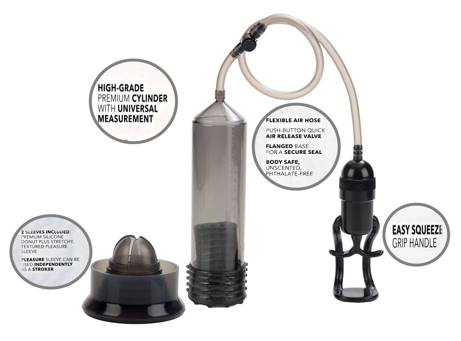 Adonis Male Penis Pump Girth Enhancer Enlarger Extender +2 Sleeves ED Solution