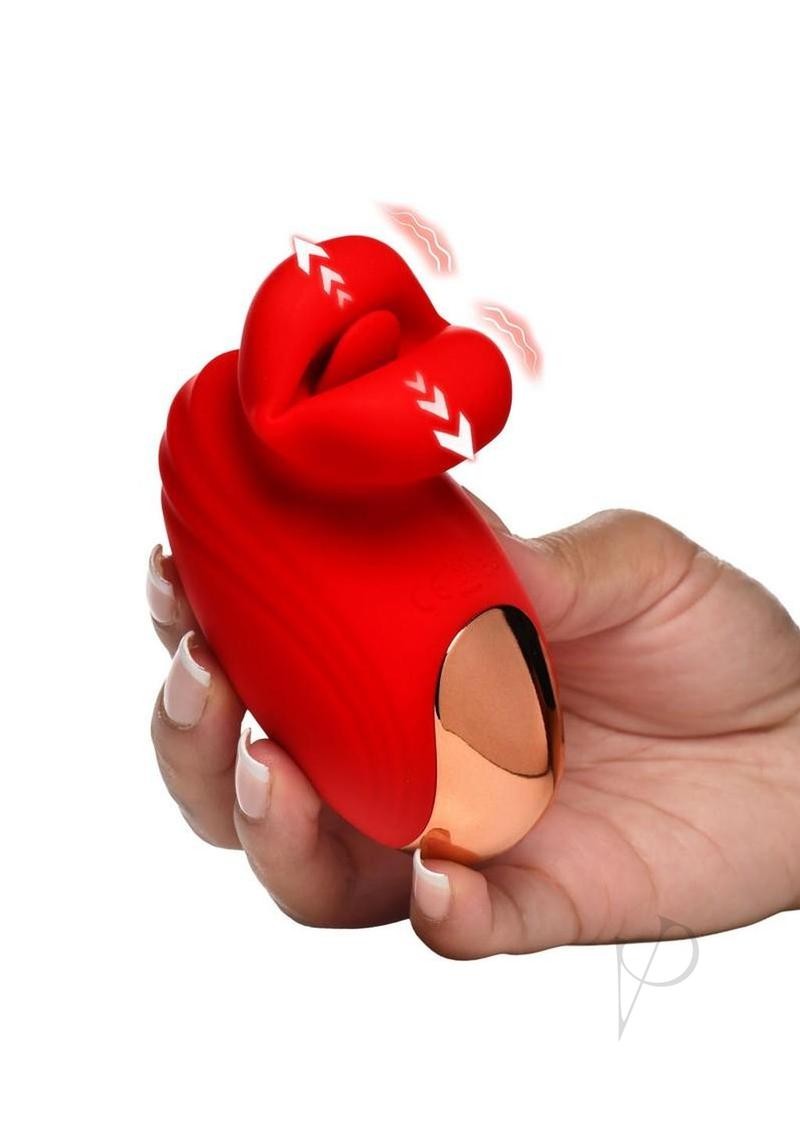 Clitoral Vibrator Clit Vibe Targeted Tip Rechargeable Red Lickgasm Mini Body