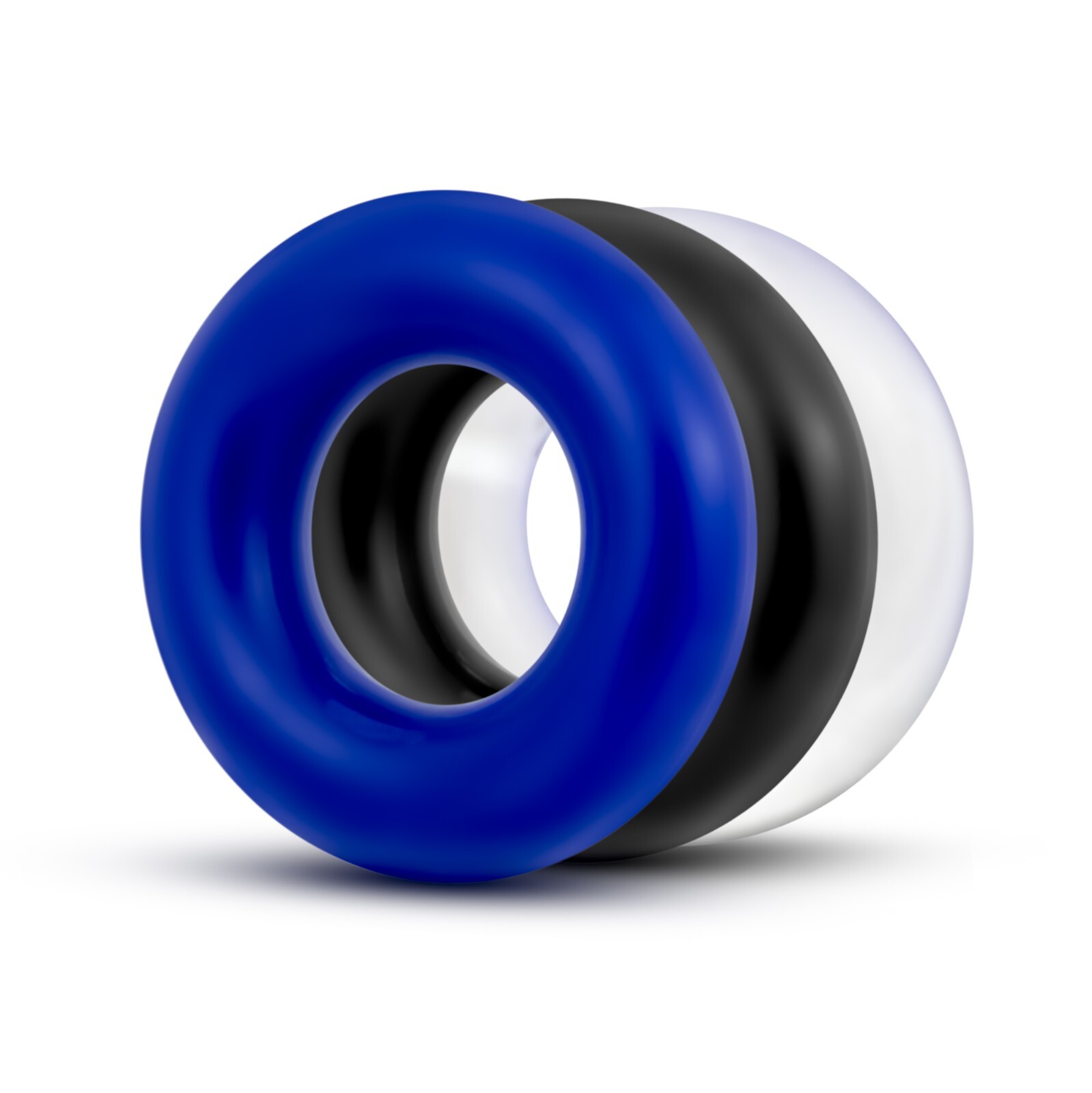 Blush Stay Hard Cock Rings Male Enhancement Soft Stretchy Donut Cockrings 3 Pack