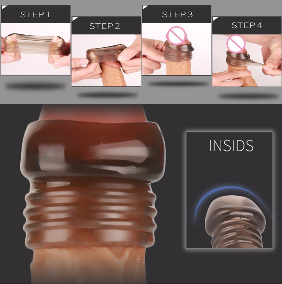 1PCS Silicone Cock Ring Super Stretchy Strong Stay Hard Penis Rings Men Sex Toys