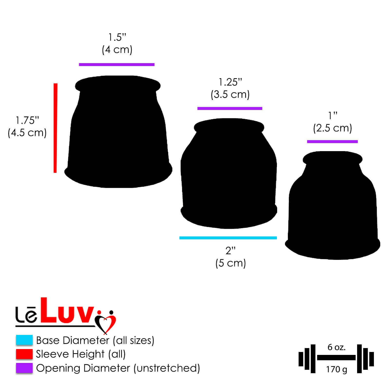 LeLuv Penis Pump with Bullet Zgrip EasyOp 5 Sleeves, C. Rings, Jelly Rings