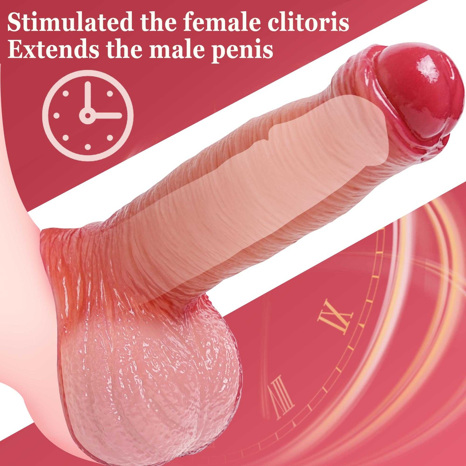 Thick Flesh Girth Erection Enhancer Penis Sleeve Real Cock Extender Wrap Scrotum