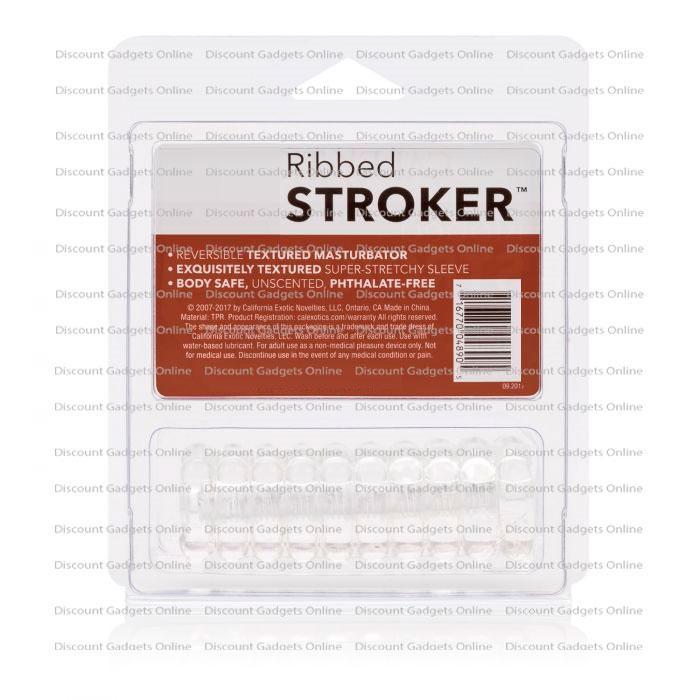Ribbed Stroker REVERSIBLE Sleeve Pussy Male Masturbator Sex Toy Men (STRETCHY)