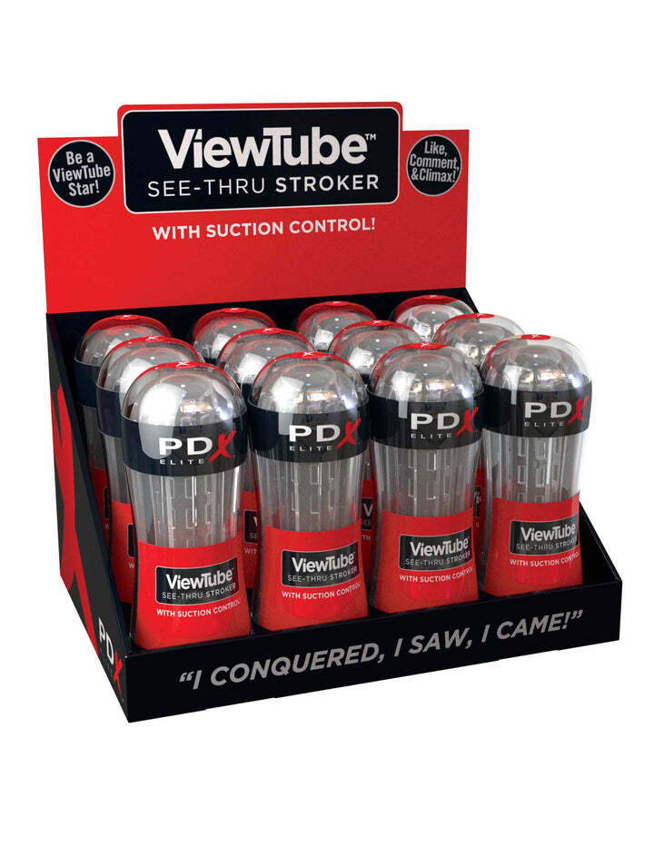 PDX Elite ViewTube Stroker male masturbator Sex Toy Display 12 Pieces Clear