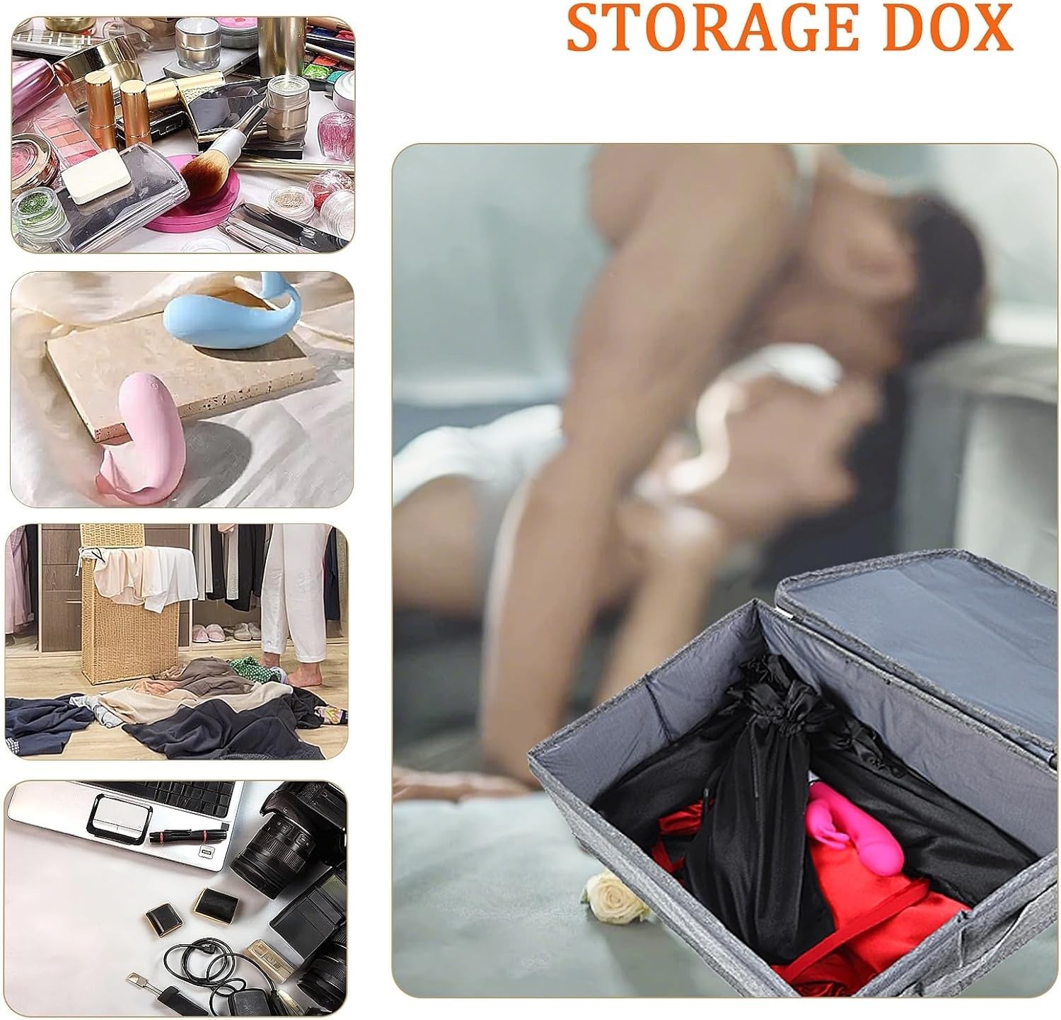 Lockable Sex Toy Storage Box – Discreet Adult Toy Case with Combination Lock…