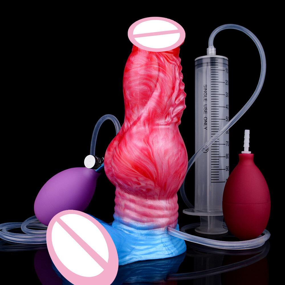 Dildos Ejaculating Anal Plug Dildo Inflatable Peni Butt Trainer Beginner Sex Toy