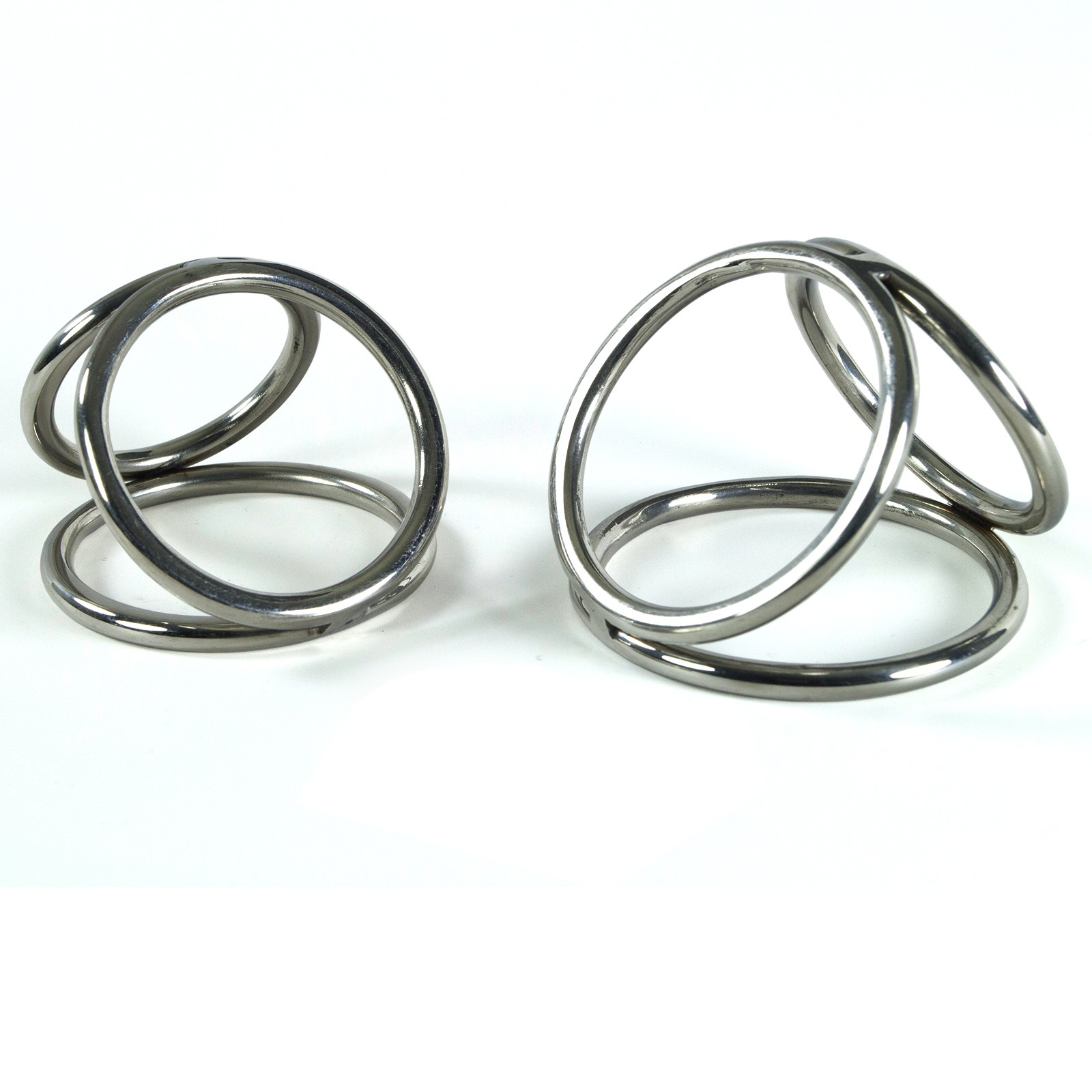 Eyro Triple Loop Cock & Ball Rings CBT Bondage Stainless Steel