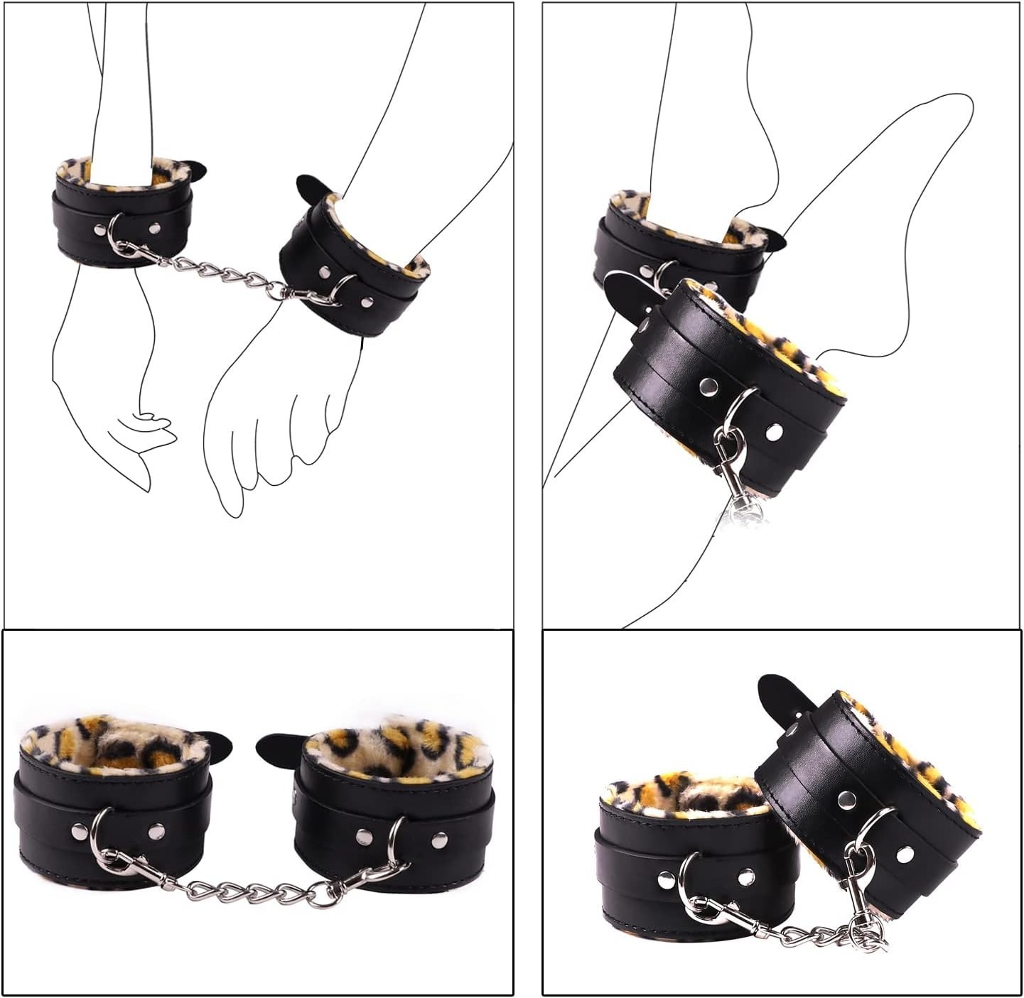 BDSM Kit Bondage Restraint Set for Couples Adult Toys Kinky Sex Accessories
