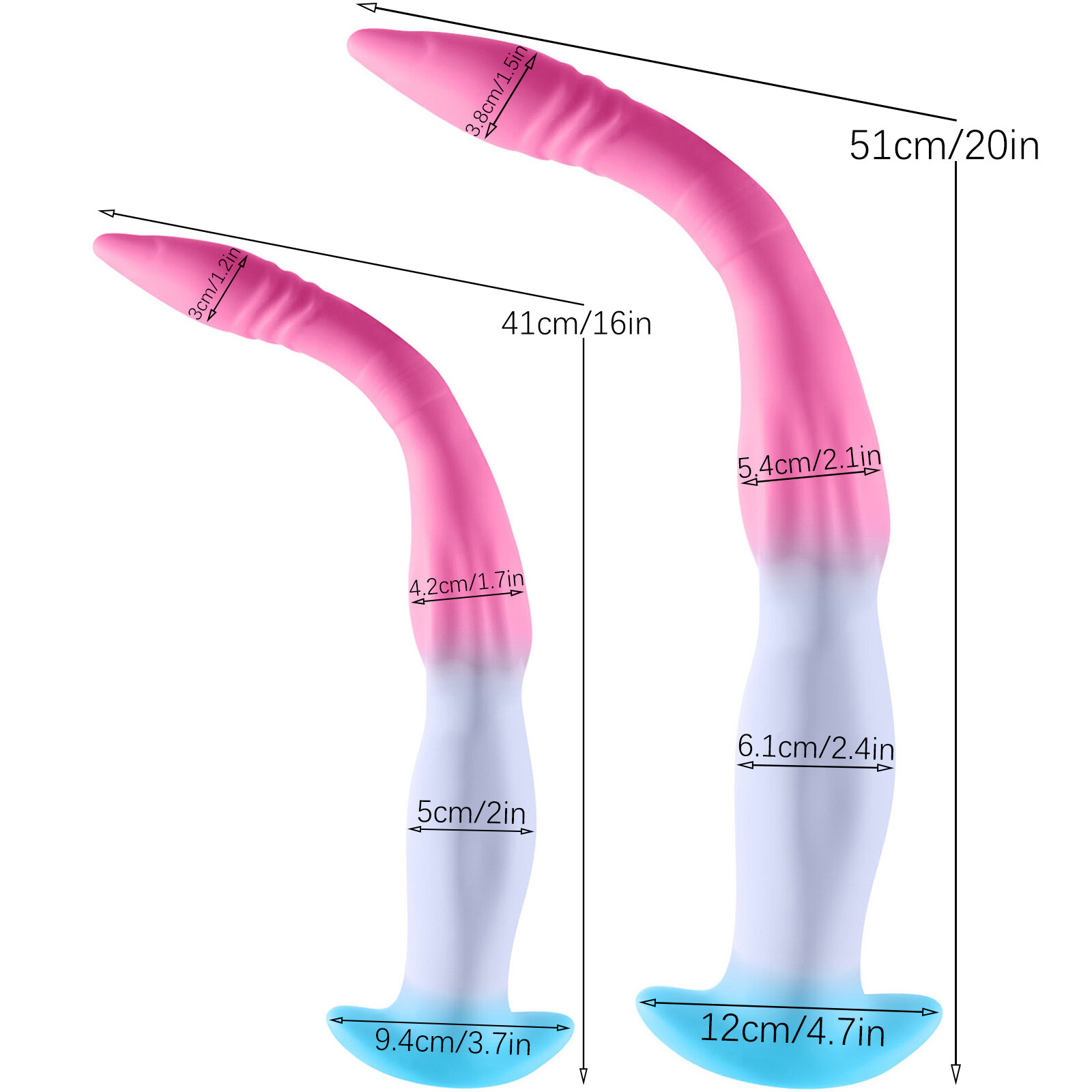 16/23.6 Inch Super Long Big Dildo Silicone Dong Anal G-spot Sex Toys Women Men