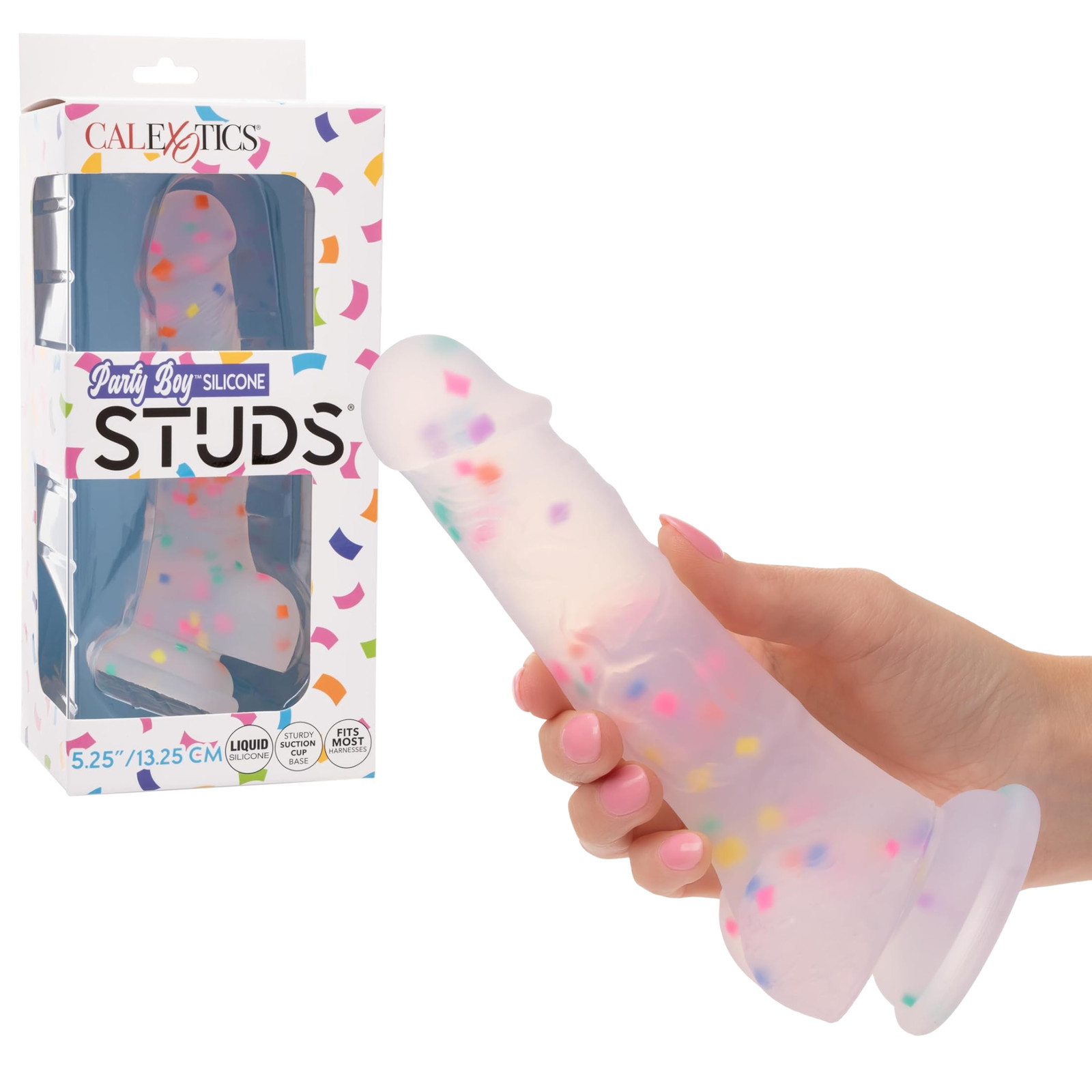 Suction Cup Silicone Party Dildo Realistic Dong with Balls G spot Anal Sex Toy