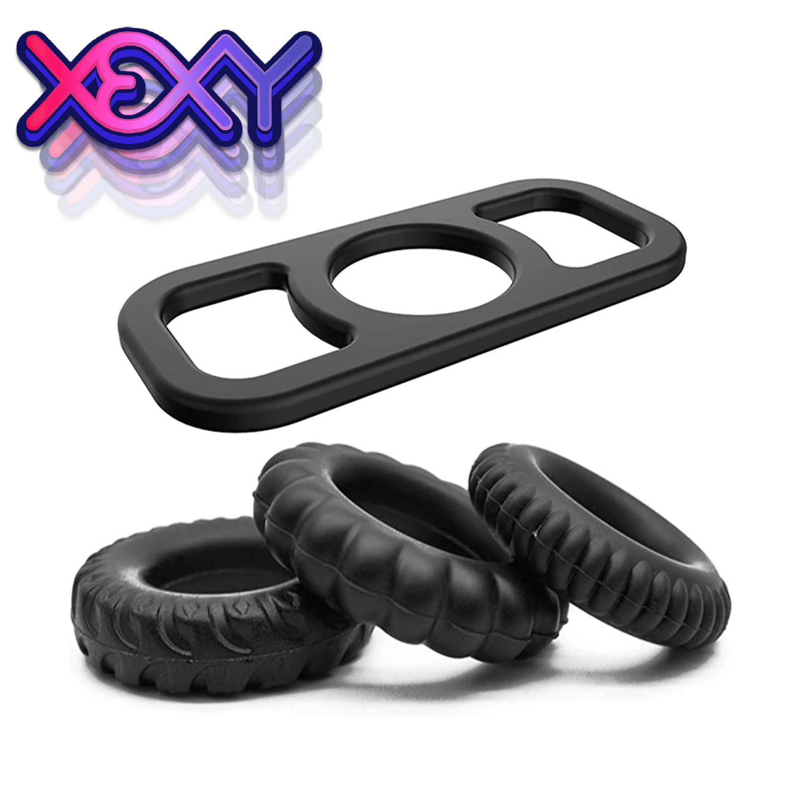 Tight Grip 4x Ball & Cock Ring Hard Erection Penis Ring Adult Mens Sex Toy +