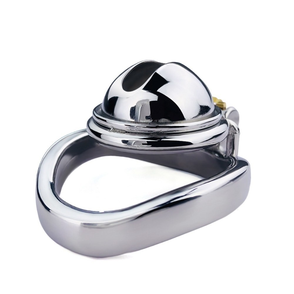 Mini Cock Cage Metal Male Chastity Device Curved Penis Locking Rings 40/45/50/55