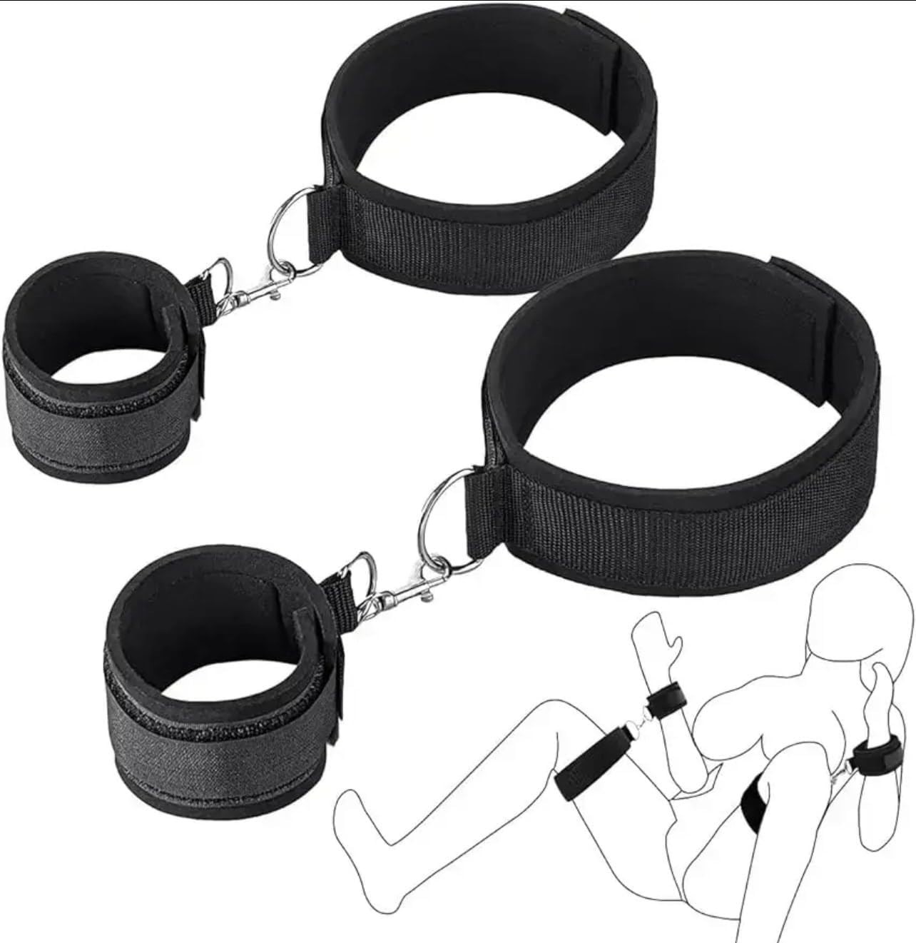 Bondage SM Kit Slave Neck Collar Handcuffs Mouth Gag Constraint Set Sex Toy BDSM