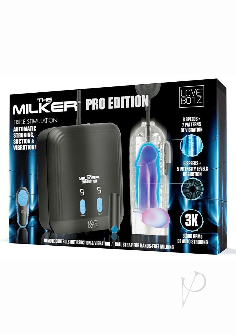 LoveBotz The Milker Pro Edition Masturbator with Remote Control – Black