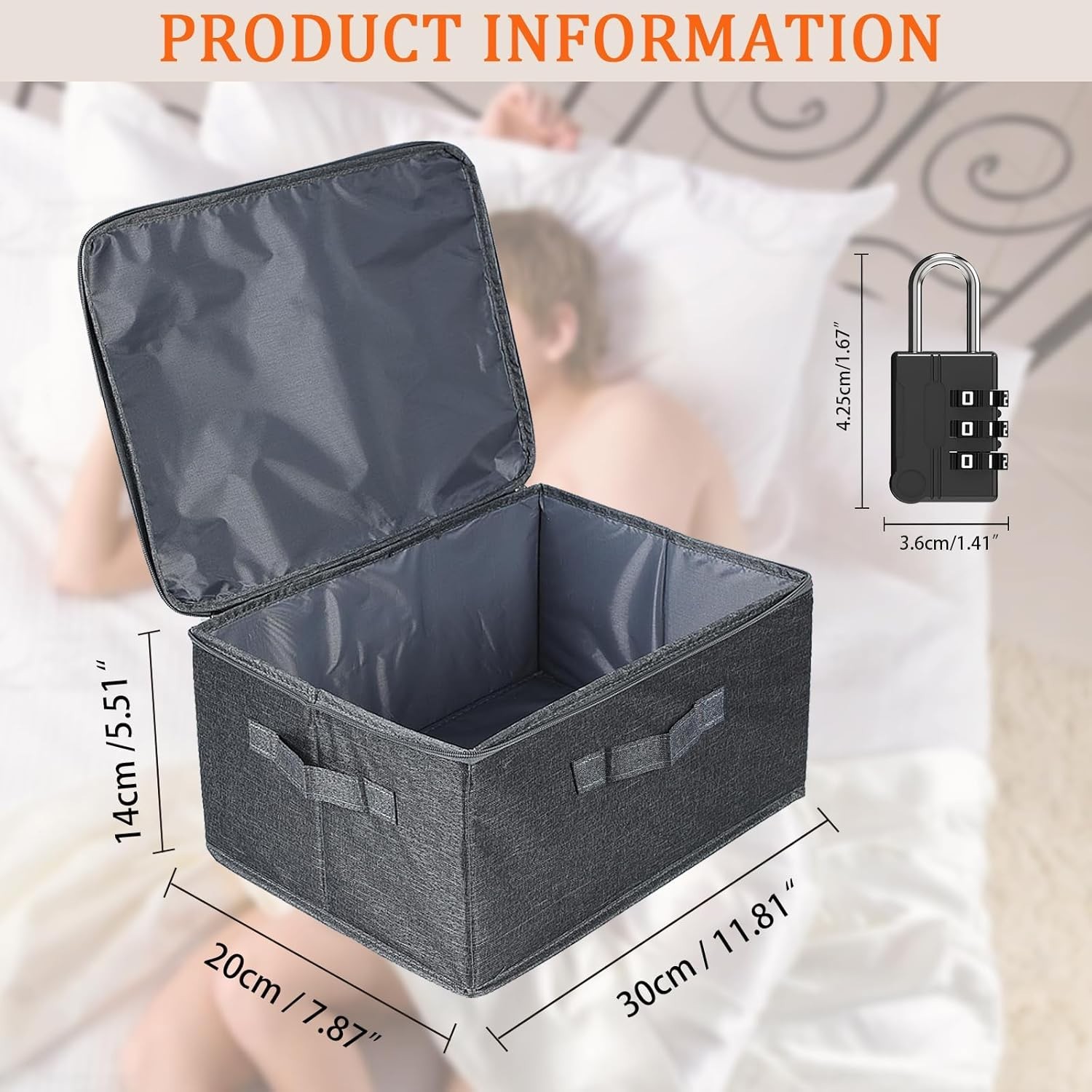 Lockable Sex Toy Storage Box – Discreet Adult Toy Case with Combination Lock…