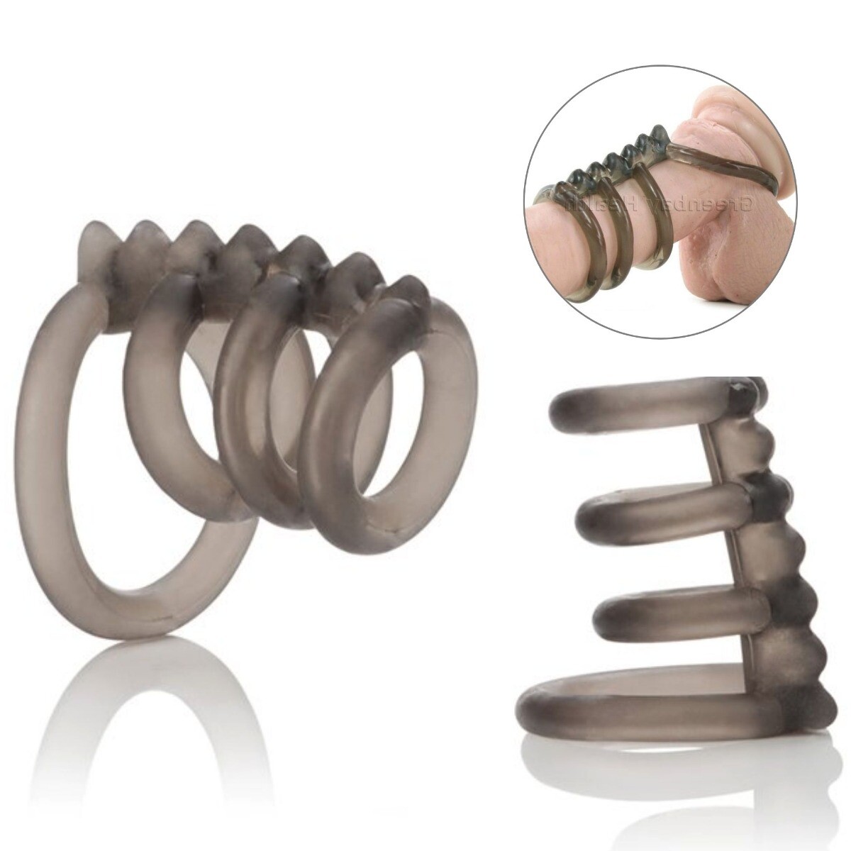Dr Joel Kaplan Support Master Triple Smooth Penis Cock Ball Ring Cage
