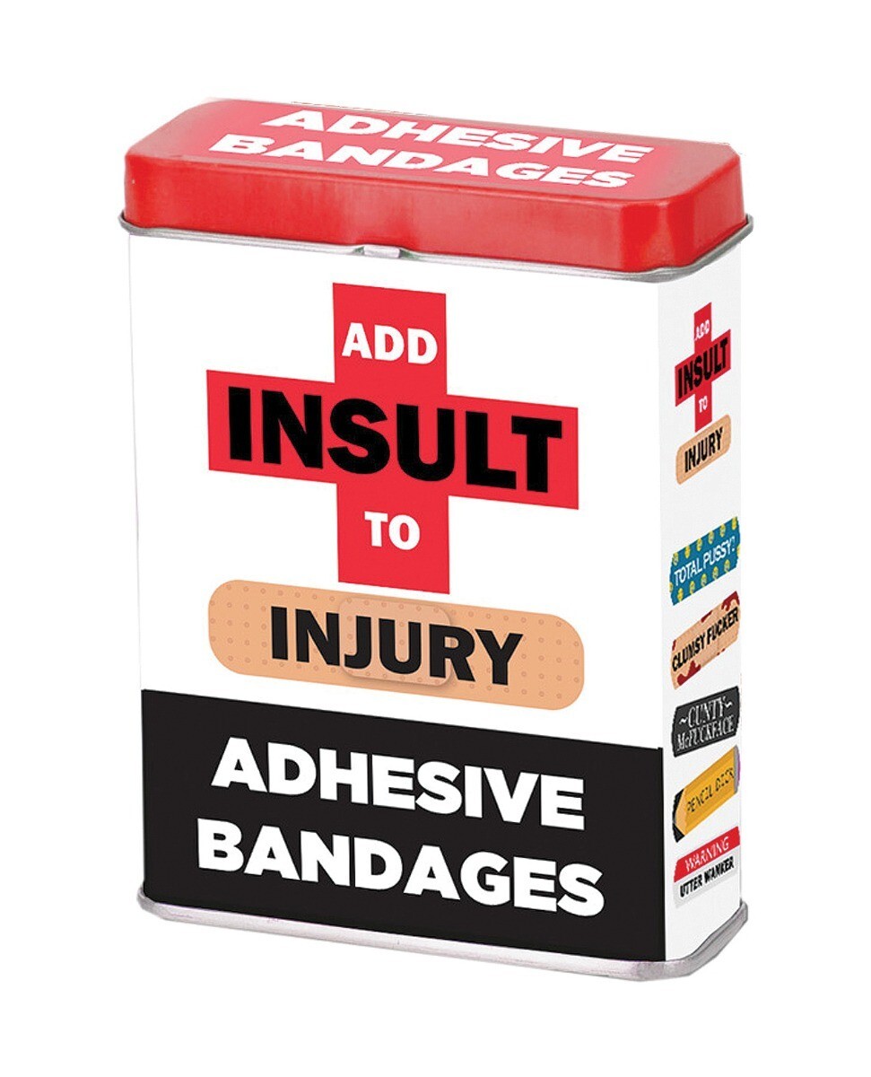 Add Insult To Injury Bandages W/assorted Sayings – Box Of 25