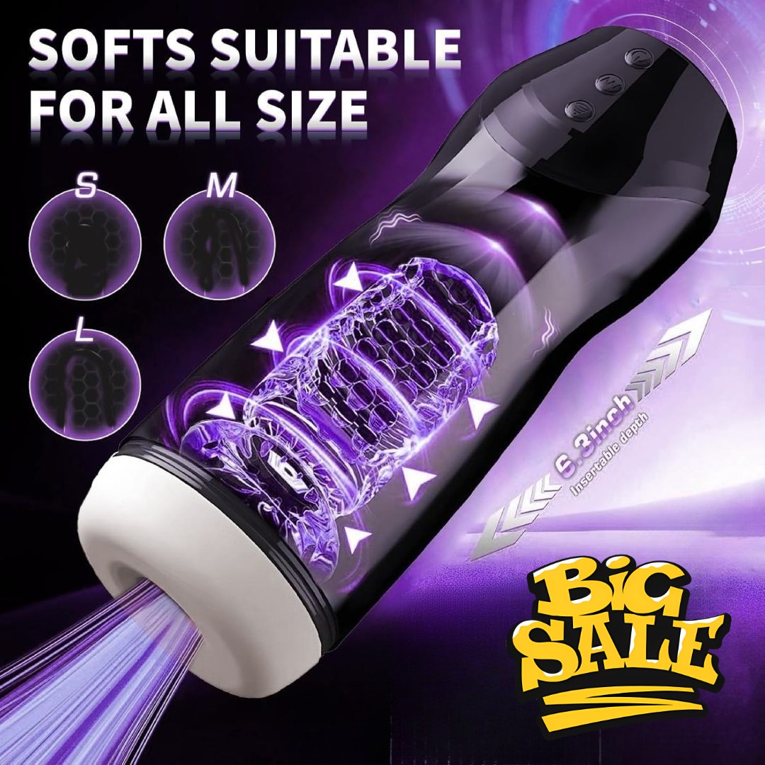 Automatic Male Sucking Masturbaters Cup HandsFree Thrusting Stroker Men Sex Toys
