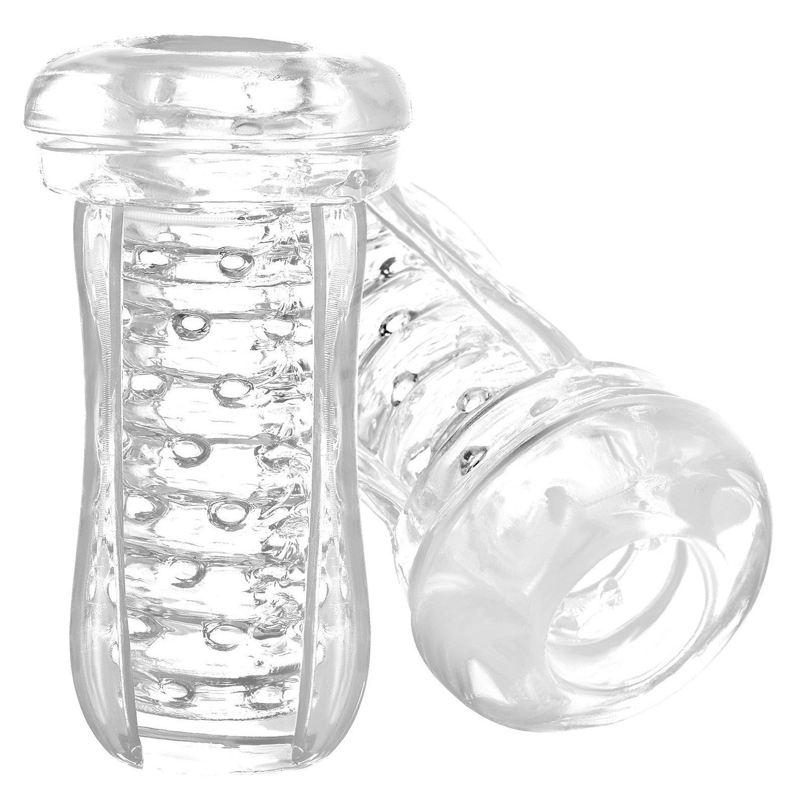 Disvii Male Masturbation Cup, Clear Silicone Stroker Sleeve with Textured Inn…