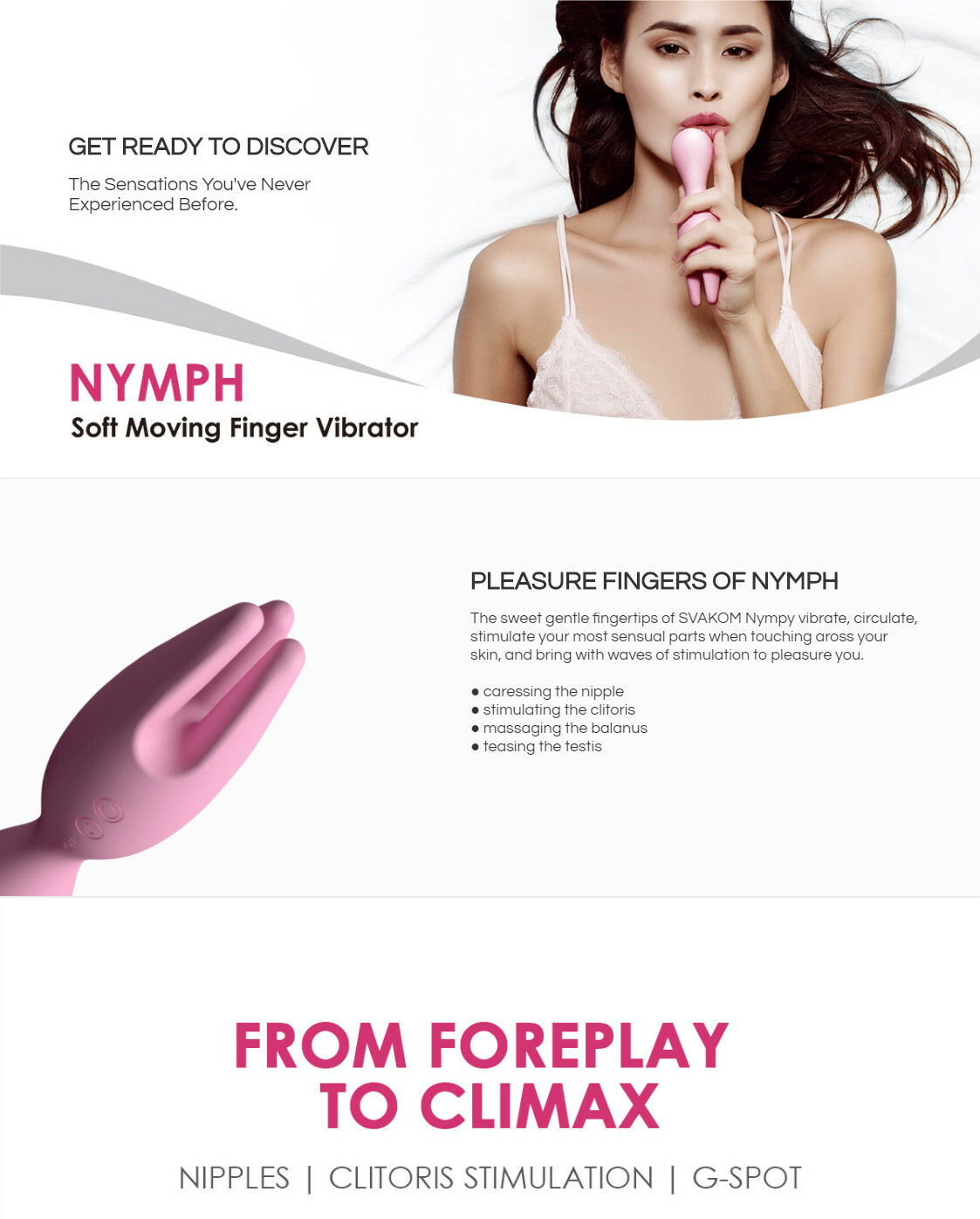 Svakom – Nymph Vibrator Powerful Vibrator Silent Nipples Clitoral G-spot