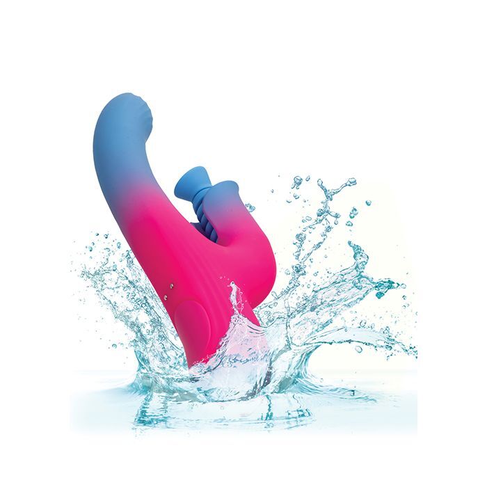 Elation Dual Stimulator w/Suction Rabbit Vibrator Blue/Pink