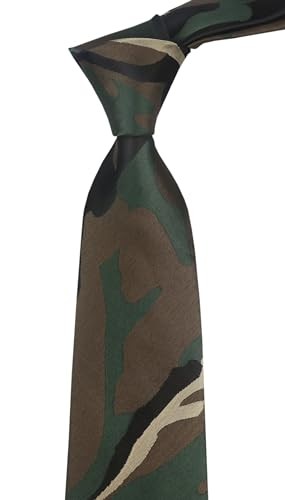 Men’s Striped Ties Plaid Formal Business Groomsmen Necktie One Size Camouflage