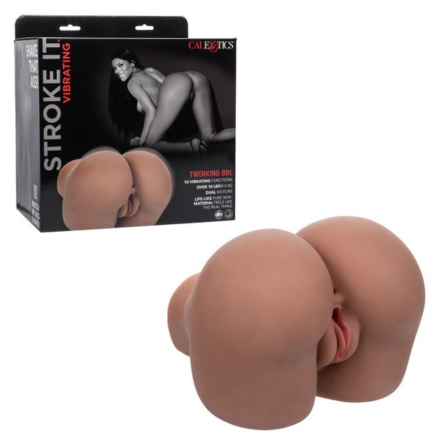California Exotic Calexotics Stroke It Vibrating Twerking BBL Brown, New