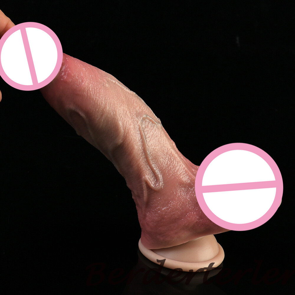 19cm Dual Density Dildo Realistic Dick With Sucker Double Layer Penis