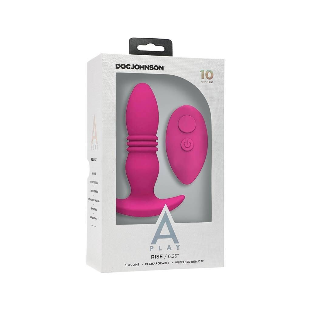 Doc Johnson A-Play Rise Anal Plug 6.25″ – Pink