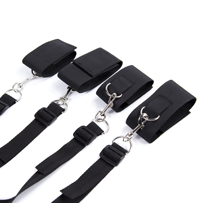 Bed Bondage Kit Hand Ankle Cuffs Restraint Straps Set Sex Play BDSM for Couples