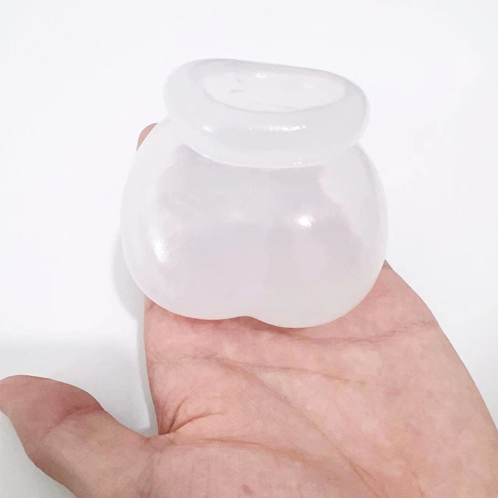 Transparent Silicone Bag Ring Scrotum Pouch Testicle Stretcher Slave Bondage 1pc