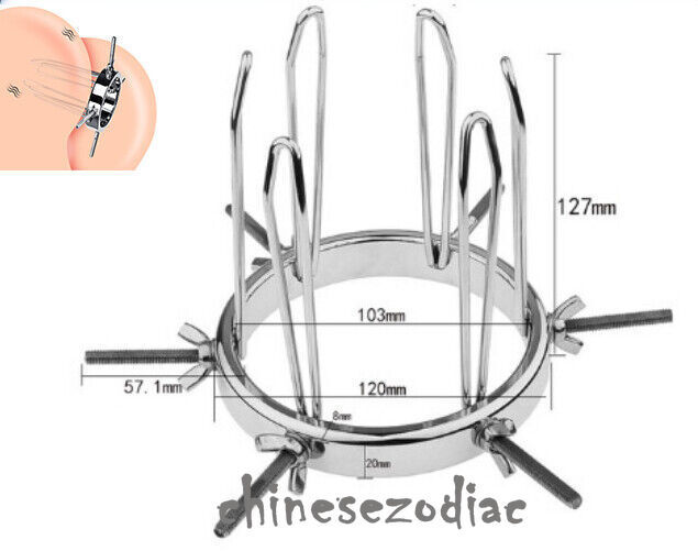Updated Metal Open Anal Plug Dilator Stretcher Large Spreader Peep Anal Vaginal