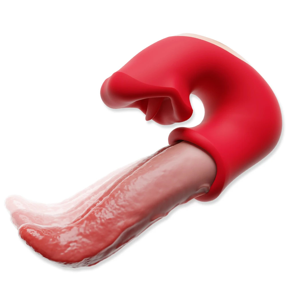 Sex Toy Realistic Tongue Vibrator Women Licking Clitoral Swing Vibration Rose Th