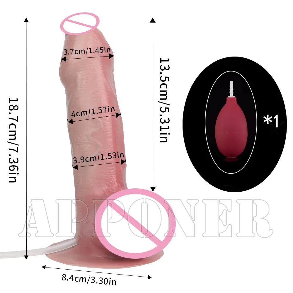 Ejaculation Dildo With Suction Cup Silicone Skin Touch Realistic Penis Sex Toys