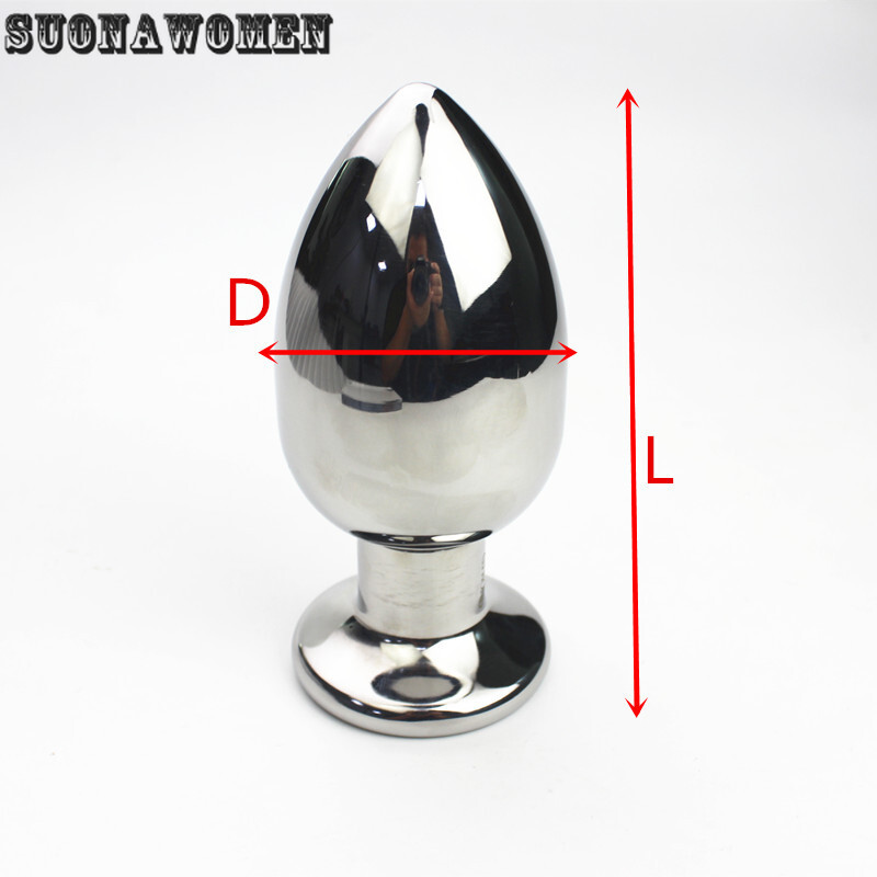 Anal Plug 16 Size Stainless Steel Soild Trainer Butt Stopper Simulation Sex Toy